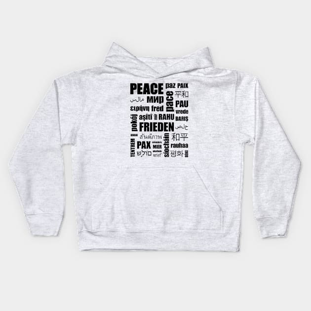 World Peace #2 Kids Hoodie by Save The Thinker